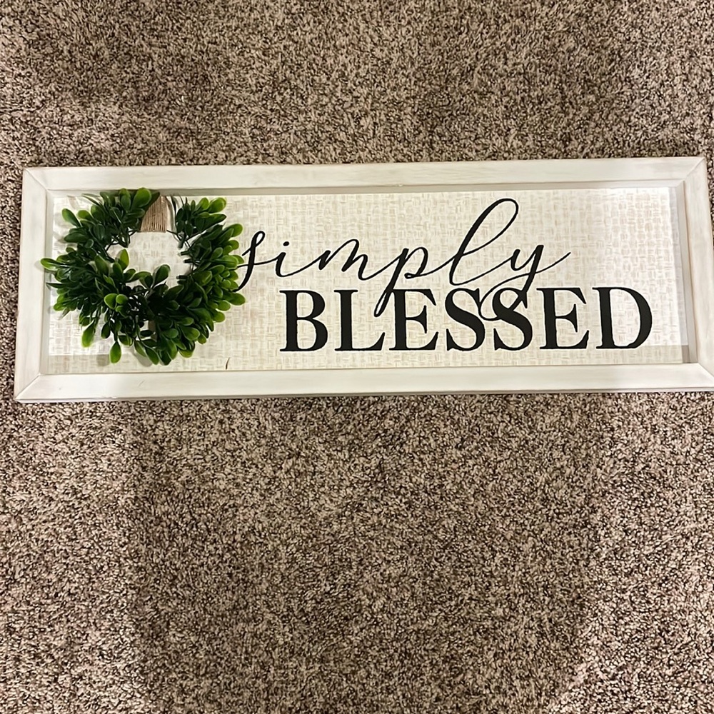 Simply blessed wall decor